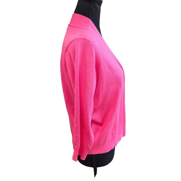 NWT Grace Karin Lightweight Pink Open Front Cardigan Sweater L Barbie Preppy - Picture 4 of 12